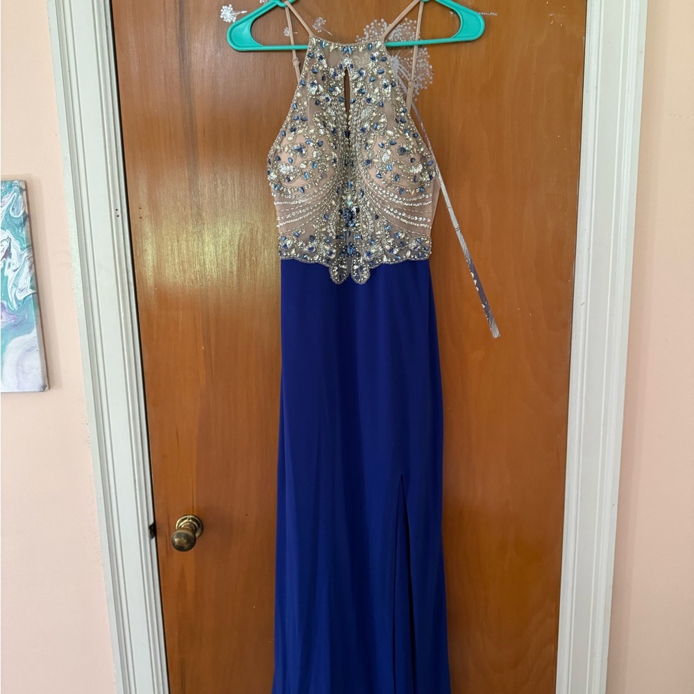 Blondie Nites Blue Prom Dress